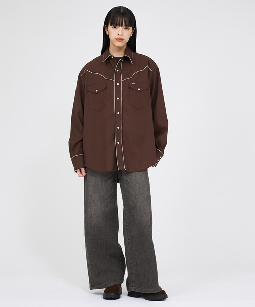 Wrangler(ラングラー)の「【Wrangler / ラングラー】W12116 WESTERN SHRTS / ウエスタンシャツ / ユニセックス(シャツ/ブラウス・メンズ・ブラウン/ブラック・L/M)」の3枚目の写真