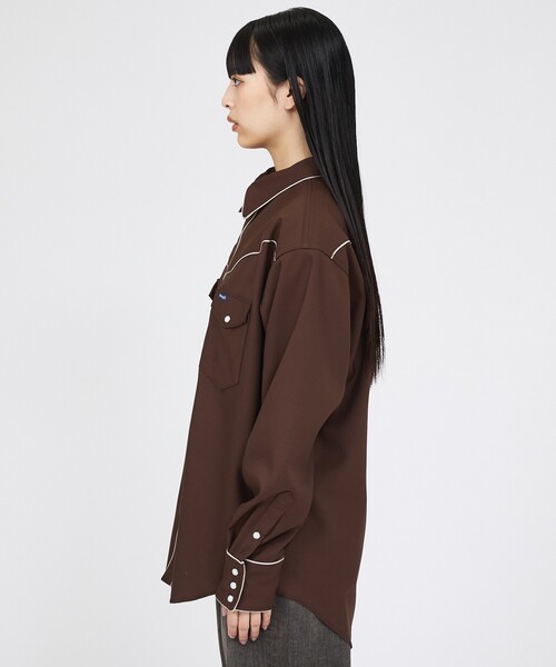 Wrangler(ラングラー)の「【Wrangler / ラングラー】W12116 WESTERN SHRTS / ウエスタンシャツ / ユニセックス(シャツ/ブラウス・メンズ・ブラウン/ブラック・L/M)」の4枚目の写真