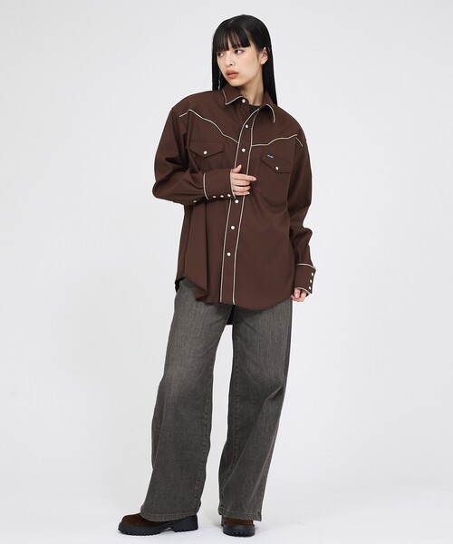 Wrangler(ラングラー)の「【Wrangler / ラングラー】W12116 WESTERN SHRTS / ウエスタンシャツ / ユニセックス(シャツ/ブラウス・メンズ・ブラウン/ブラック・L/M)」の8枚目の写真