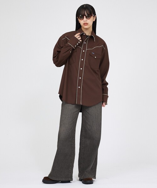 Wrangler(ラングラー)の「【Wrangler / ラングラー】W12116 WESTERN SHRTS / ウエスタンシャツ / ユニセックス(シャツ/ブラウス・メンズ・ブラウン/ブラック・L/M)」の9枚目の写真