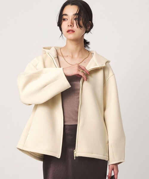 green label relaxing(グリーンレーベルリラクシング)の「ダンボール ジップ フーディ(パーカー・レディース・グレー/ダークグレー/ナチュラル/ブラック/モカ・FREE)」の5枚目の写真