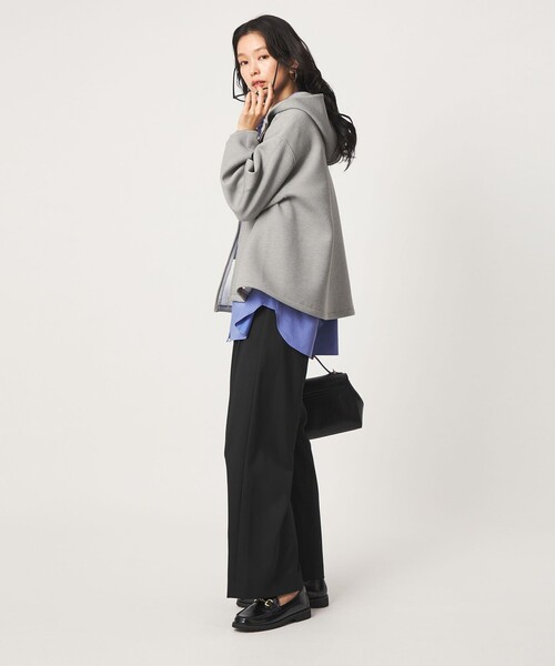 green label relaxing(グリーンレーベルリラクシング)の「ダンボール ジップ フーディ(パーカー・レディース・グレー/ダークグレー/ナチュラル/ブラック/モカ・FREE)」の11枚目の写真