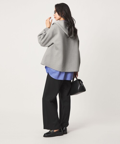green label relaxing(グリーンレーベルリラクシング)の「ダンボール ジップ フーディ(パーカー・レディース・グレー/ダークグレー/ナチュラル/ブラック/モカ・FREE)」の12枚目の写真