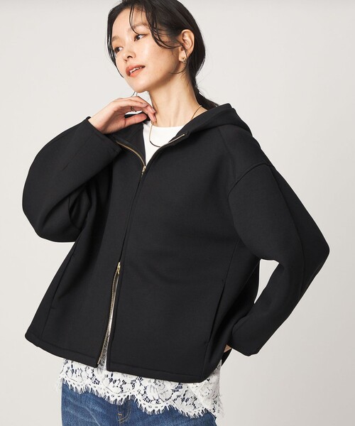 green label relaxing(グリーンレーベルリラクシング)の「ダンボール ジップ フーディ(パーカー・レディース・グレー/ダークグレー/ナチュラル/ブラック/モカ・FREE)」の13枚目の写真