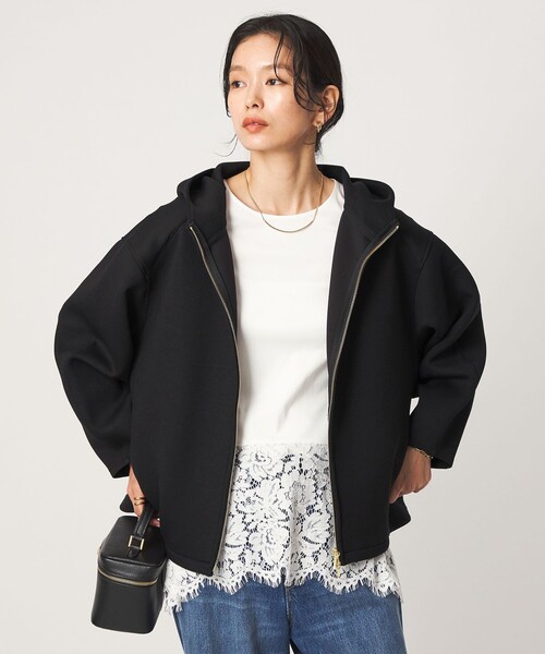 green label relaxing(グリーンレーベルリラクシング)の「ダンボール ジップ フーディ(パーカー・レディース・グレー/ダークグレー/ナチュラル/ブラック/モカ・FREE)」の16枚目の写真