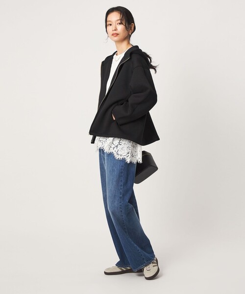 green label relaxing(グリーンレーベルリラクシング)の「ダンボール ジップ フーディ(パーカー・レディース・グレー/ダークグレー/ナチュラル/ブラック/モカ・FREE)」の17枚目の写真