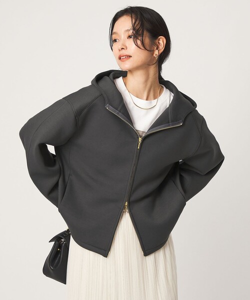 green label relaxing(グリーンレーベルリラクシング)の「ダンボール ジップ フーディ(パーカー・レディース・グレー/ダークグレー/ナチュラル/ブラック/モカ・FREE)」の20枚目の写真