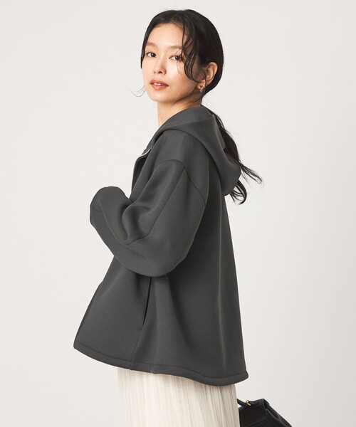 green label relaxing(グリーンレーベルリラクシング)の「ダンボール ジップ フーディ(パーカー・レディース・グレー/ダークグレー/ナチュラル/ブラック/モカ・FREE)」の22枚目の写真