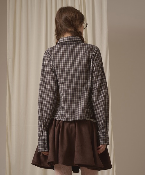 hazyl(ヘイジル)の「gather design shirt / ギャザーデザインシャツ(シャツ/ブラウス・レディース・ブルー系その他/ブラウン系その他/アイボリー/オフホワイト/ネイビー・フリー)」の11枚目の写真