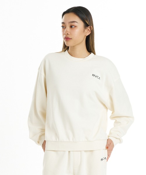 RVCA(ルーカ)の「RVCA/ルーカ トレーナー スウェット BG044001(スウェット・レディース・ヘザーグレー/スミクロ/ライトピンク/キナリ・M/S)」の7枚目の写真
