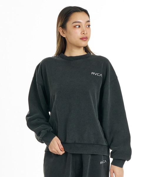 RVCA(ルーカ)の「RVCA/ルーカ トレーナー スウェット BG044001(スウェット・レディース・ヘザーグレー/スミクロ/ライトピンク/キナリ・M/S)」の9枚目の写真