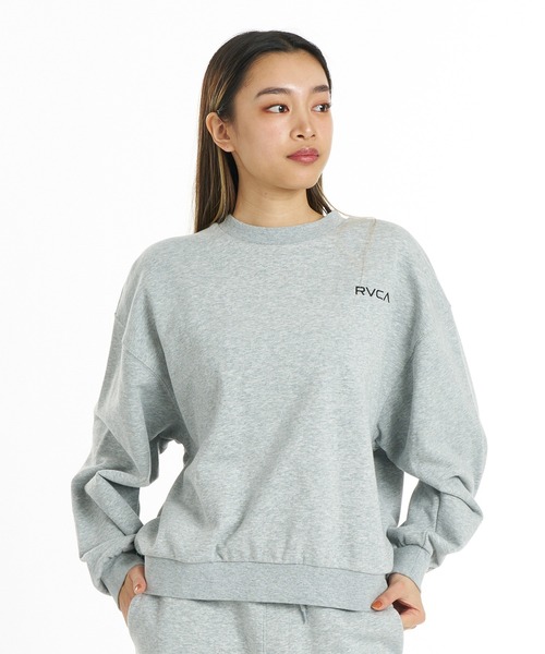 RVCA(ルーカ)の「RVCA/ルーカ トレーナー スウェット BG044001(スウェット・レディース・ヘザーグレー/スミクロ/ライトピンク/キナリ・M/S)」の11枚目の写真