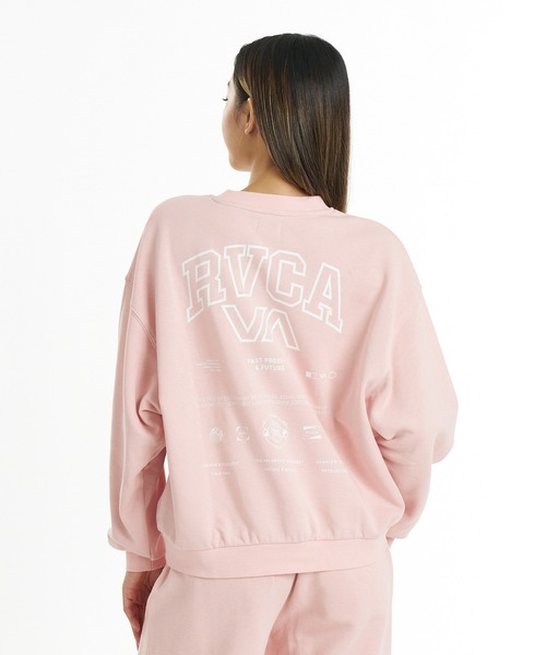 RVCA(ルーカ)の「RVCA/ルーカ トレーナー スウェット BG044001(スウェット・レディース・ヘザーグレー/スミクロ/ライトピンク/キナリ・M/S)」の5枚目の写真