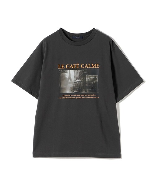 SHIPS Colors(シップス カラーズ)の「SHIPS Colors:〈接触冷感・UVカット〉26AW PARIS フォト TEE◇(Tシャツ/カットソー・レディース・オフホワイト/ブラウン/ダークグレー・ONE SIZE)」の4枚目の写真