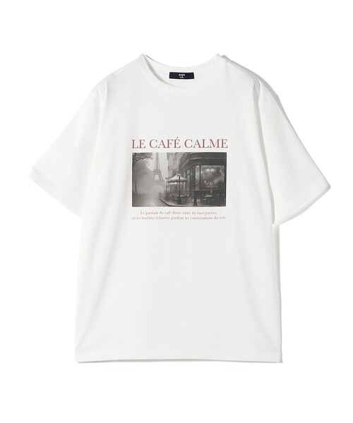 SHIPS Colors(シップス カラーズ)の「SHIPS Colors:〈接触冷感・UVカット〉26AW PARIS フォト TEE◇(Tシャツ/カットソー・レディース・オフホワイト/ブラウン/ダークグレー・ONE SIZE)」の6枚目の写真
