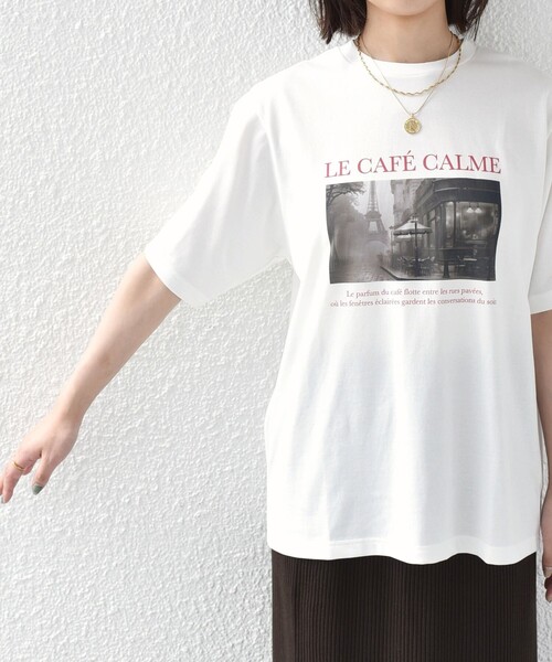 SHIPS Colors(シップス カラーズ)の「SHIPS Colors:〈接触冷感・UVカット〉26AW PARIS フォト TEE◇(Tシャツ/カットソー・レディース・オフホワイト/ブラウン/ダークグレー・ONE SIZE)」の18枚目の写真