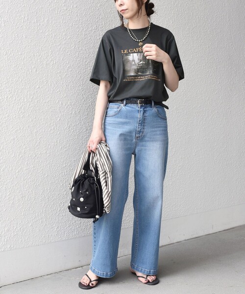 SHIPS Colors(シップス カラーズ)の「SHIPS Colors:〈接触冷感・UVカット〉26AW PARIS フォト TEE◇(Tシャツ/カットソー・レディース・オフホワイト/ブラウン/ダークグレー・ONE SIZE)」の20枚目の写真