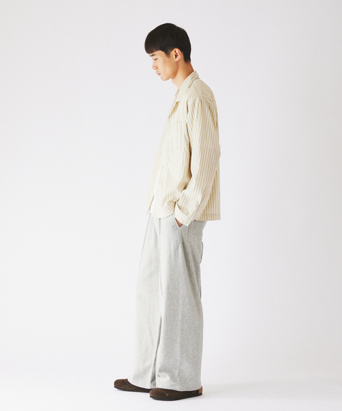 JOURNAL STANDARD relume(ジャーナルスタンダード レリューム)の「INITS FABRIC / イニッツ ファブリック リラックスシャツ(シャツ/ブラウス・メンズ・ライトグレー/ベージュ系その他/コバルトブルー/ブルー系その他・MEDIUM/LARGE)」の5枚目の写真
