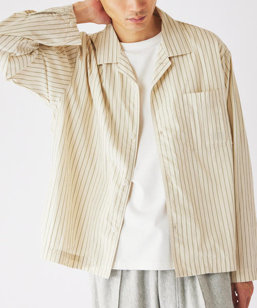 JOURNAL STANDARD relume(ジャーナルスタンダード レリューム)の「INITS FABRIC / イニッツ ファブリック リラックスシャツ(シャツ/ブラウス・メンズ・ライトグレー/ベージュ系その他/コバルトブルー/ブルー系その他・MEDIUM/LARGE)」の8枚目の写真