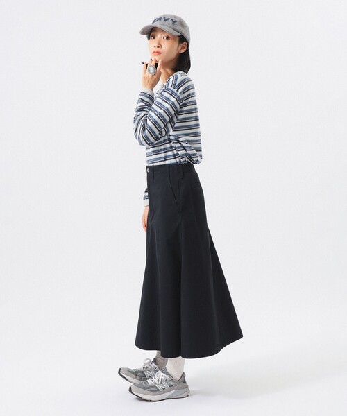 LACOSTE(ラコステ)の「【別注】LACOSTE / マルチ ボーダー Tシャツ(Tシャツ/カットソー・レディース・ベージュ/グレー/ネイビー・36/38)」の5枚目の写真