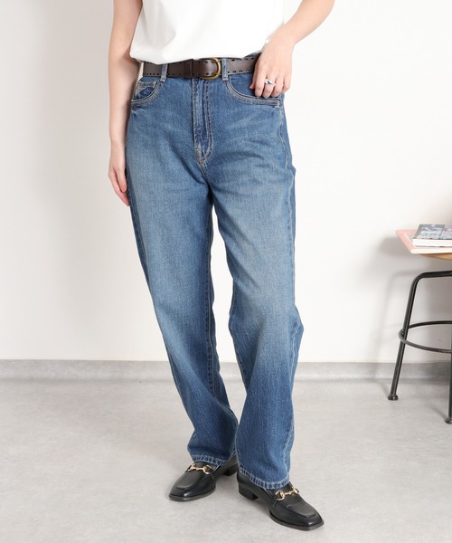 cepo(セポ)の「ストレッチクロップド イージーデニムパンツ(デニムパンツ・レディース・ブルー系1/ブルー系2/ワンウォッシュ・S/L/M)」の1枚目の写真
