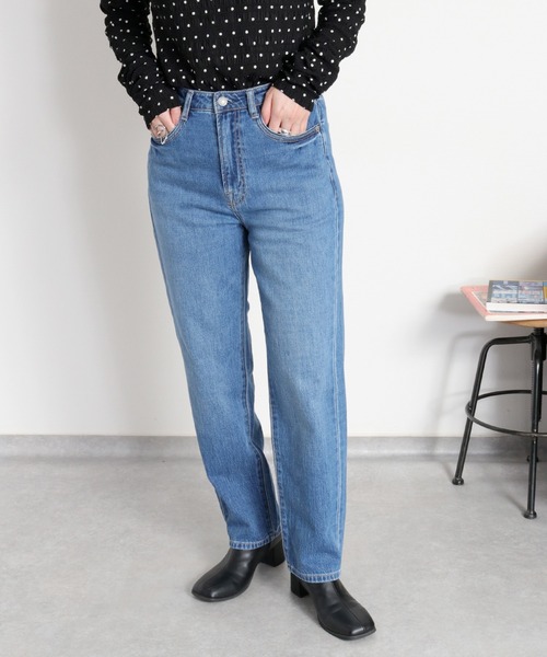 cepo(セポ)の「ストレッチクロップド イージーデニムパンツ(デニムパンツ・レディース・ブルー系1/ブルー系2/ワンウォッシュ・S/L/M)」の3枚目の写真