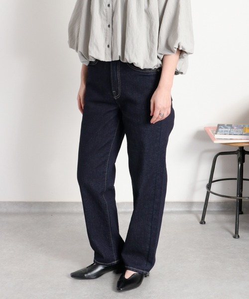 cepo(セポ)の「ストレッチクロップド イージーデニムパンツ(デニムパンツ・レディース・ブルー系1/ブルー系2/ワンウォッシュ・S/L/M)」の5枚目の写真