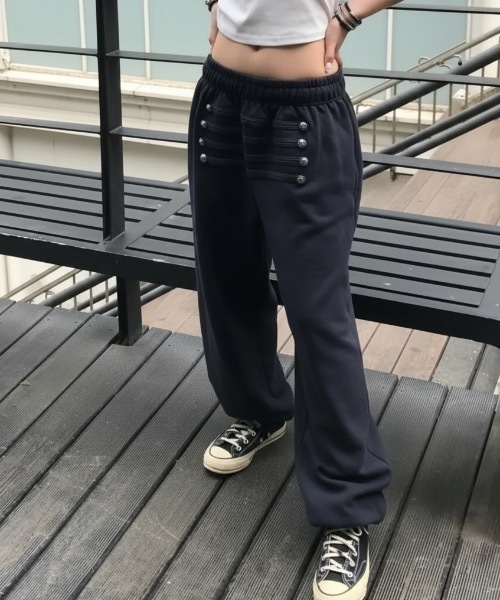 LAMPOON(ランプーン)の「ナポレオンスエットパンツ(スウェットパンツ・レディース・ブラック・SMALL/MEDIUM)」の1枚目の写真