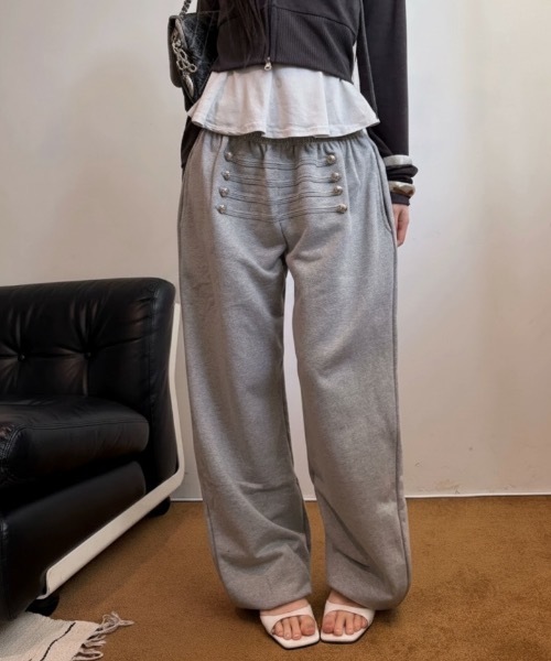 LAMPOON(ランプーン)の「ナポレオンスエットパンツ(スウェットパンツ・レディース・ブラック・SMALL/MEDIUM)」の2枚目の写真