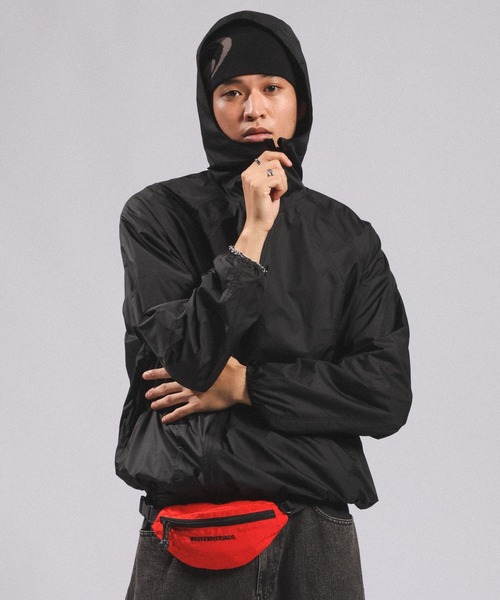 RAGEBLUE(レイジブルー)の「ASYMMETRIC ZIP NYLON PARKA/アシメZIPナイロンパーカー(ナイロンジャケット・メンズ・ブラック・FREE)」の13枚目の写真