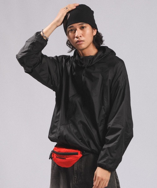 RAGEBLUE(レイジブルー)の「ASYMMETRIC ZIP NYLON PARKA/アシメZIPナイロンパーカー(ナイロンジャケット・メンズ・ブラック・FREE)」の14枚目の写真
