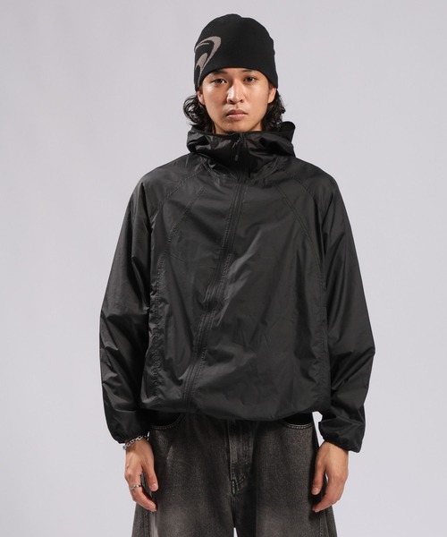 RAGEBLUE(レイジブルー)の「ASYMMETRIC ZIP NYLON PARKA/アシメZIPナイロンパーカー(ナイロンジャケット・メンズ・ブラック・FREE)」の15枚目の写真