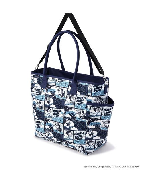 Jack Bunny!!（ジャックバニー）の「【Jack Bunny!!】【ドラえもん】コミック柄トートバッグ (UNISEX)（トートバッグ・レディース・オレンジ/ネイビー・FREE）」の3枚目の写真