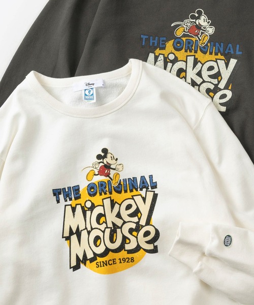 Disney(ディズニー)の「【71】【DISCUS/ディスカス】【Disney/ディズニー】ミッキーマウス 裏毛 クルーネック スウェット/ワンポイントワッペン/ユニセックス(スウェット・レディース・ブラック系1/ホワイト系/ホワイト/ホワイト系1/ブラック系2/ホワイト系2/ブラック/ブラック系・M/L)」の2枚目の写真