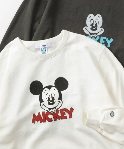 Disney(ディズニー)の「【71】【DISCUS/ディスカス】【Disney/ディズニー】ミッキーマウス 裏毛 クルーネック スウェット/ワンポイントワッペン/ユニセックス(スウェット・レディース・ブラック系1/ホワイト系/ホワイト/ホワイト系1/ブラック系2/ホワイト系2/ブラック/ブラック系・M/L)」の3枚目の写真