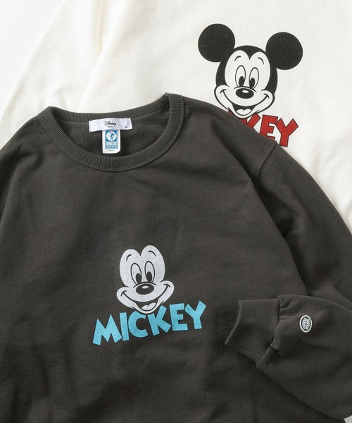 Disney(ディズニー)の「【71】【DISCUS/ディスカス】【Disney/ディズニー】ミッキーマウス 裏毛 クルーネック スウェット/ワンポイントワッペン/ユニセックス(スウェット・レディース・ブラック系1/ホワイト系/ホワイト/ホワイト系1/ブラック系2/ホワイト系2/ブラック/ブラック系・M/L)」の7枚目の写真