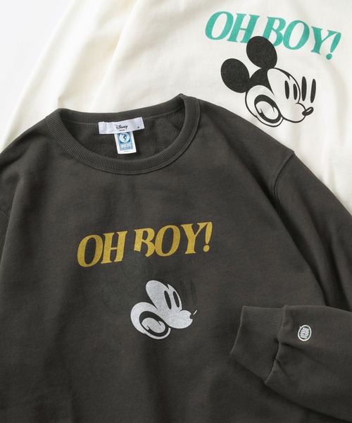 Disney(ディズニー)の「【71】【DISCUS/ディスカス】【Disney/ディズニー】ミッキーマウス 裏毛 クルーネック スウェット/ワンポイントワッペン/ユニセックス(スウェット・レディース・ブラック系1/ホワイト系/ホワイト/ホワイト系1/ブラック系2/ホワイト系2/ブラック/ブラック系・M/L)」の8枚目の写真