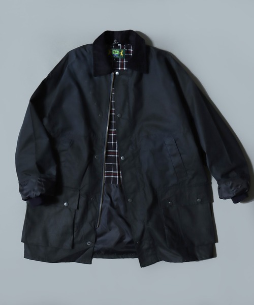 ANPAS(アンパス)の「【ROCKALL】”BOLTON” WAXEDJACKET made in ENGLAND / 【ロッコール】英国製 ”ボルトン” ワックスドジャケット ハンティングジャケット アウトドア ブルゾン 襟コーデュロイ フード着脱可(ブルゾン・メンズ・オリーブ/ネイビー/ブラウン・M/L/XL)」の3枚目の写真