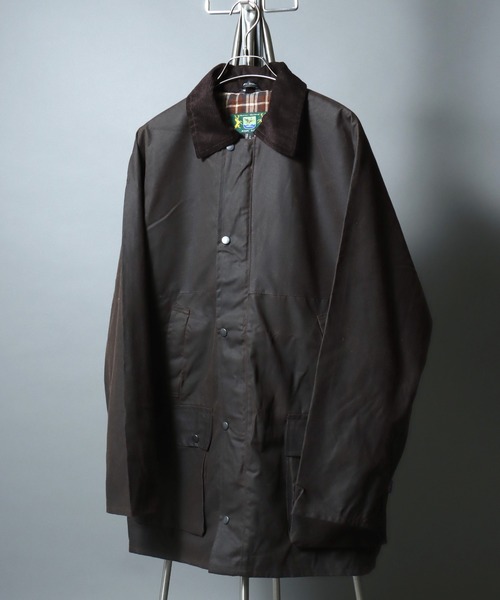 ANPAS(アンパス)の「【ROCKALL】”BOLTON” WAXEDJACKET made in ENGLAND / 【ロッコール】英国製 ”ボルトン” ワックスドジャケット ハンティングジャケット アウトドア ブルゾン 襟コーデュロイ フード着脱可(ブルゾン・メンズ・オリーブ/ネイビー/ブラウン・M/L/XL)」の6枚目の写真