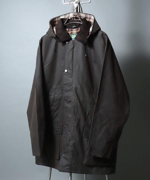 ANPAS(アンパス)の「【ROCKALL】”BOLTON” WAXEDJACKET made in ENGLAND / 【ロッコール】英国製 ”ボルトン” ワックスドジャケット ハンティングジャケット アウトドア ブルゾン 襟コーデュロイ フード着脱可(ブルゾン・メンズ・オリーブ/ネイビー/ブラウン・M/L/XL)」の7枚目の写真