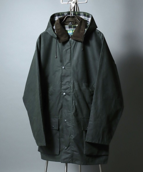 ANPAS(アンパス)の「【ROCKALL】”BOLTON” WAXEDJACKET made in ENGLAND / 【ロッコール】英国製 ”ボルトン” ワックスドジャケット ハンティングジャケット アウトドア ブルゾン 襟コーデュロイ フード着脱可(ブルゾン・メンズ・オリーブ/ネイビー/ブラウン・M/L/XL)」の15枚目の写真