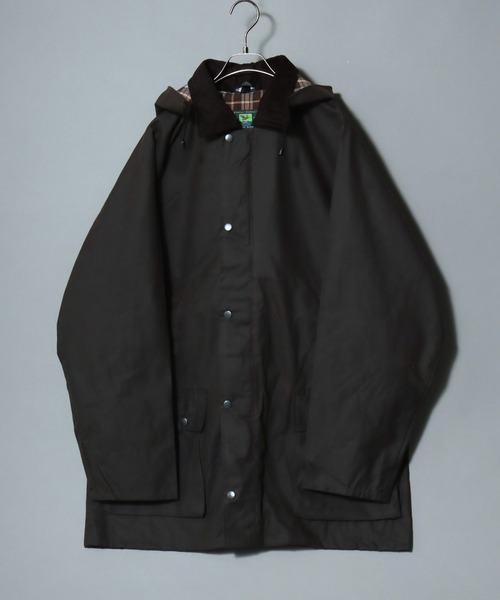 ANPAS(アンパス)の「【ROCKALL】”BOLTON” WAXEDJACKET made in ENGLAND / 【ロッコール】英国製 ”ボルトン” ワックスドジャケット ハンティングジャケット アウトドア ブルゾン 襟コーデュロイ フード着脱可(ブルゾン・メンズ・オリーブ/ネイビー/ブラウン・M/L/XL)」の10枚目の写真