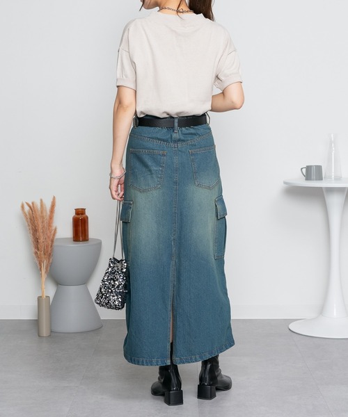 ElegChic(エレグシック)の「Vネックドルマン半袖綿ニット(ニット/セーター・レディース・カーキ/ブラック/オフホワイト/ライトグレー/ネイビー/グレイッシュベージュ・XL/4L/M)」の20枚目の写真