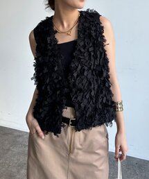 【WEB限定】リボンフリンジジレ
