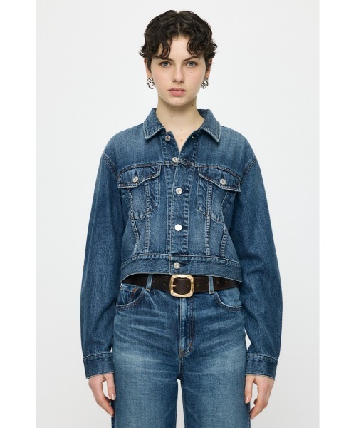 MOUSSY(マウジー)の「【26年AW新作】【再入荷】TENCEL(TM) DENIM ショートジャケット(デニムジャケット・レディース・ワンウォッシュ/ブルー・FREE)」の3枚目の写真