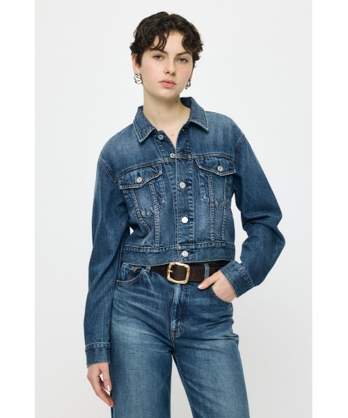 MOUSSY(マウジー)の「【26年AW新作】【再入荷】TENCEL(TM) DENIM ショートジャケット(デニムジャケット・レディース・ワンウォッシュ/ブルー・FREE)」の7枚目の写真