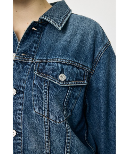 MOUSSY(マウジー)の「【26年AW新作】【再入荷】TENCEL(TM) DENIM ショートジャケット(デニムジャケット・レディース・ワンウォッシュ/ブルー・FREE)」の13枚目の写真