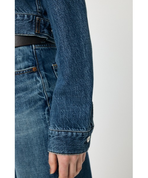 MOUSSY(マウジー)の「【26年AW新作】【再入荷】TENCEL(TM) DENIM ショートジャケット(デニムジャケット・レディース・ワンウォッシュ/ブルー・FREE)」の14枚目の写真