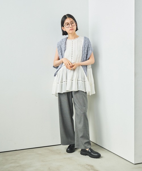studio CLIP(スタディオクリップ)の「刺繍切り替えノースリーブブラウス(シャツ/ブラウス・レディース・ブラック/アイボリー・FREE)」の19枚目の写真
