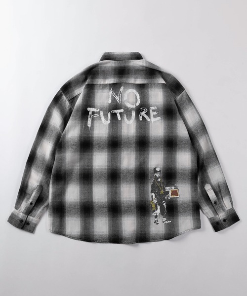 BRANDALISED(ブランダライズド)の「【70】【BRANDALISED/ブランダライズド】バンクシー アートグラフィック ネルチェックシャツ/ライトアウター/羽織/ユニセックス/レディース/メンズ(シャツ/ブラウス・メンズ・ブラック/ホワイト/ブラウン・M/L/XL)」の19枚目の写真